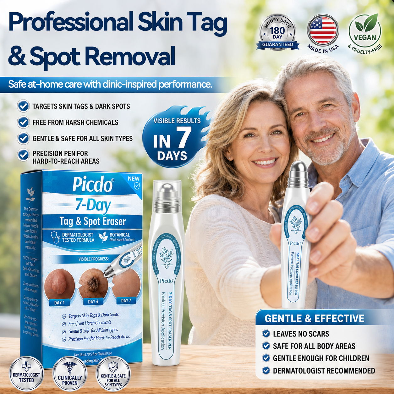 🔥𝐏i𝐜𝐝o® 7-𝐷𝑎𝑦 𝗧𝐚𝐠 & 𝗦𝗽𝐨𝐭 𝐄𝐫𝒂𝒔𝒆𝒓 （Zero Pain, Zero 𝐒𝐜𝐚𝒓𝒔 Rollerball）